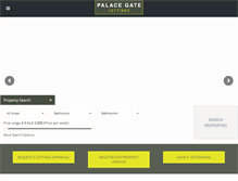 Tablet Screenshot of palacegatelettings.com